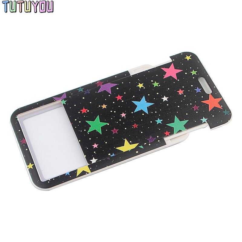 1pc PC2564 Colorful Stars Lanyard Credit Card ID Holder Bag Student Women Travel Bank Bus Business Card Cover Badge