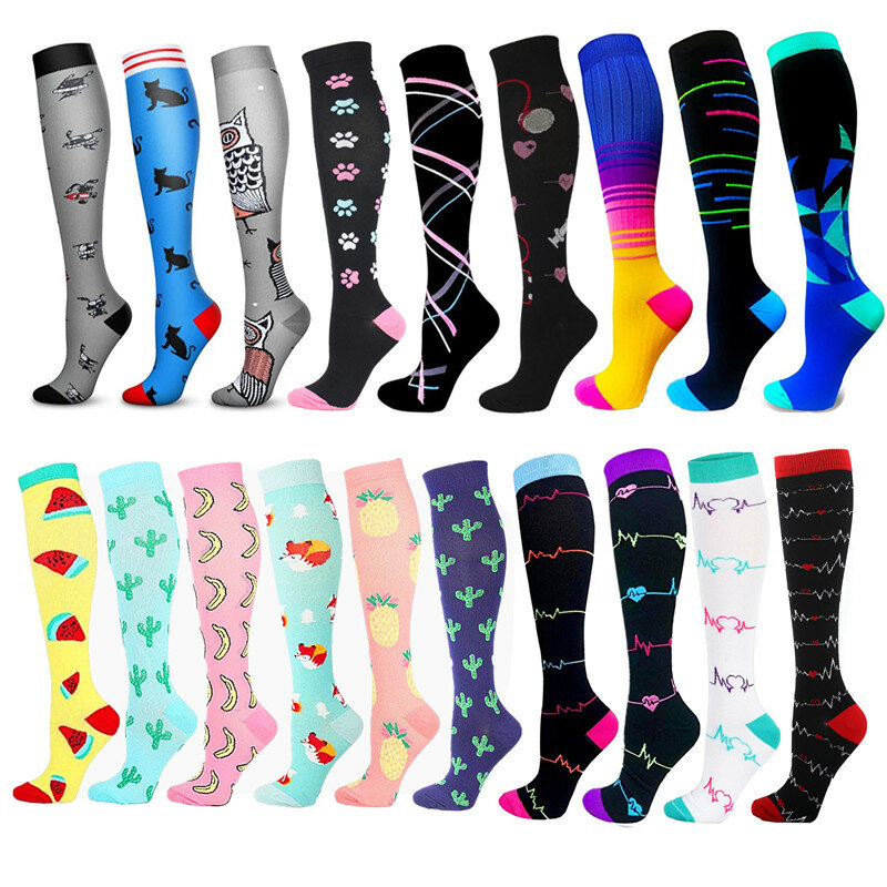 Компрессионные носки для мужчин и женщин, медицинские уличные Спортивные Компрессионные носки для варикозного расширения вен, гольфы для г...