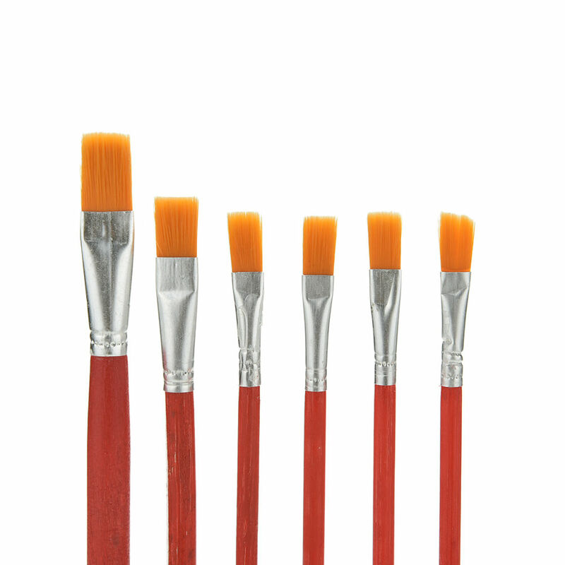6 Pcs/set Nylon Acrylic Watercolor Drawing Painting Brush Set Pen For Artist Student School Brushes Supply
