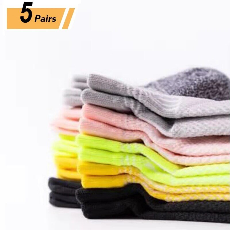 2021 New Professional Men Women Thin Sports Socks 10PCS=5Pair Hiking Cycling Running Basketball Breathable No Sweat Athletic