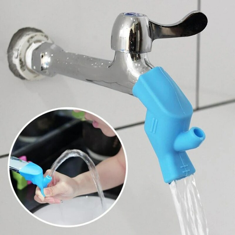 Silicone Faucet Extender Water Tap Extension Sink Children Washing Device Bathroom Kitchen Sink Faucet Guide Faucet Extenders