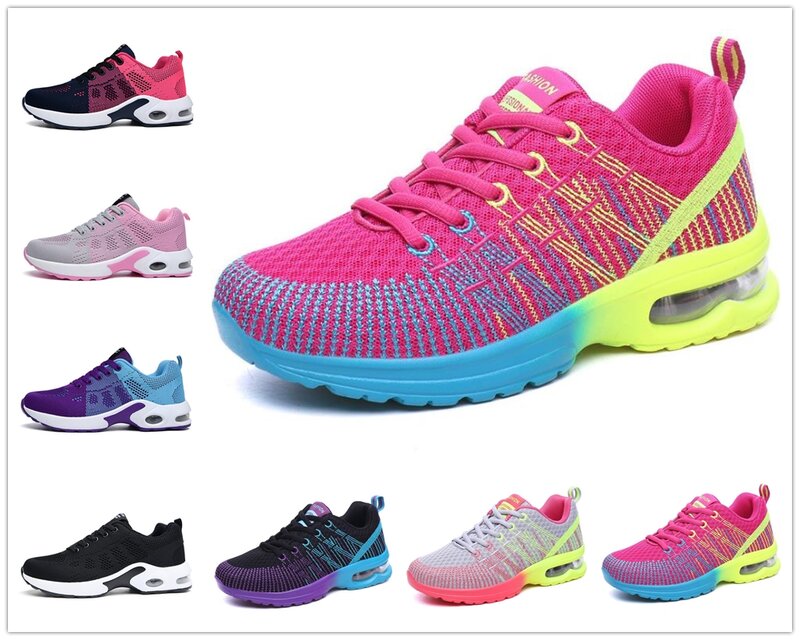 Nowe buty do biegania damskie oddychające buty na co dzień światło zewnętrzne waga obuwie sportowe platforma do chodzenia damskie trampki Plus rozmiar