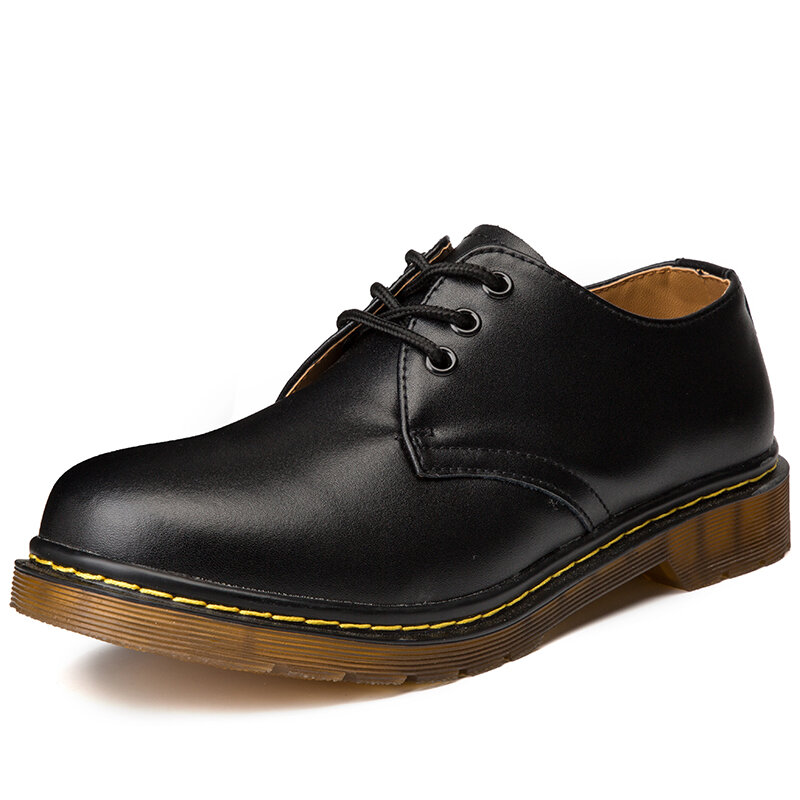 Zapatos de los hombres zapatos informales Oxford mocasines de cuero Unisex Botas de tobillo zapatos de los hombres de moda británica Martens Botas de goma Botas Hombre