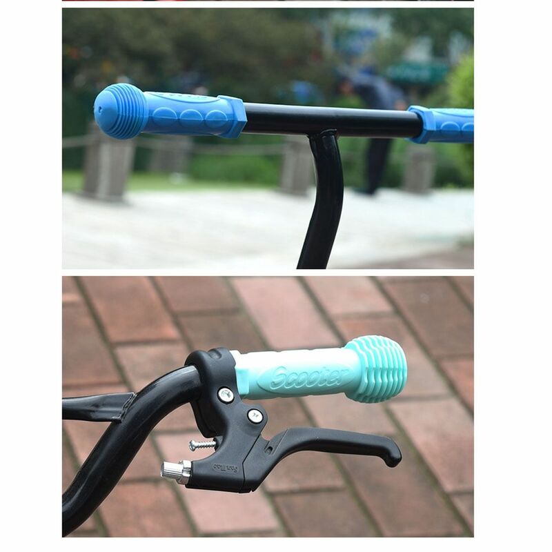 Сине-красный велосипедный трехколесный велосипед резиновая ручка аксессуары для скейтборда скутера ручки детские велосипедные запчасти