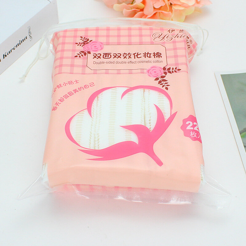 220pcs/Bag Cosmetic Cotton Pads Soft Non-woven Facial Clean Nail Wipes Disposal Face Makeup Cotton Double-sided Makeup Cotton