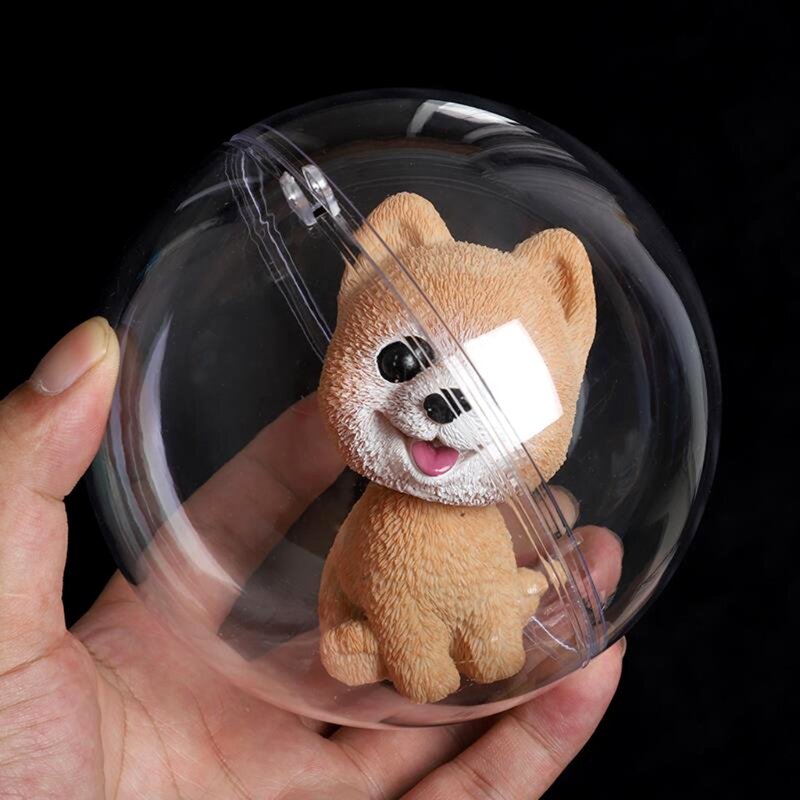크리스마스 투명 공 플라스틱 크리스마스 트리 오픈 공 상자, 5/10 개, 값싼 물건 장식 선물 창 투명 공