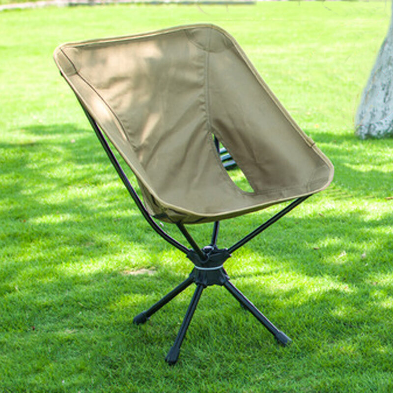 HooRu Swivel Chairs Picnic Beach Fishing Folding Chair Outdoor Backpacking Lightweight Chair with Carry Bag for Camping Hiking