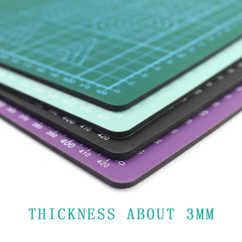 PVC A3/A4 3mm Cutting Mat Board Patchwork Flexible Multipurpose Self Healing Cutting Mats For Quilting Double-Sided Durable