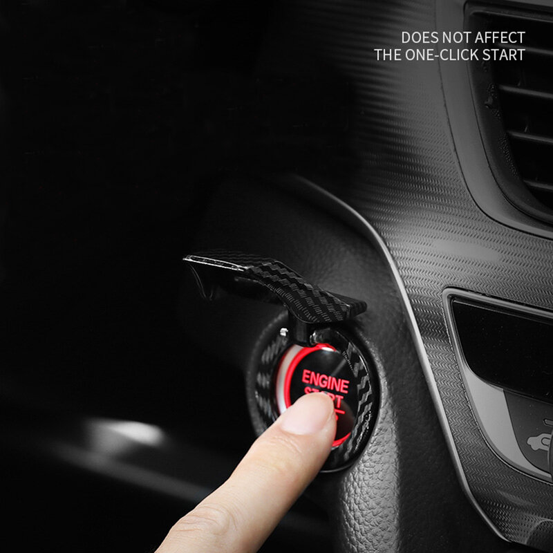 Botão de parada de partida do motor do carro capa decorativa acessórios automotivos botão de pressão pegajoso capa interior do carro 2021