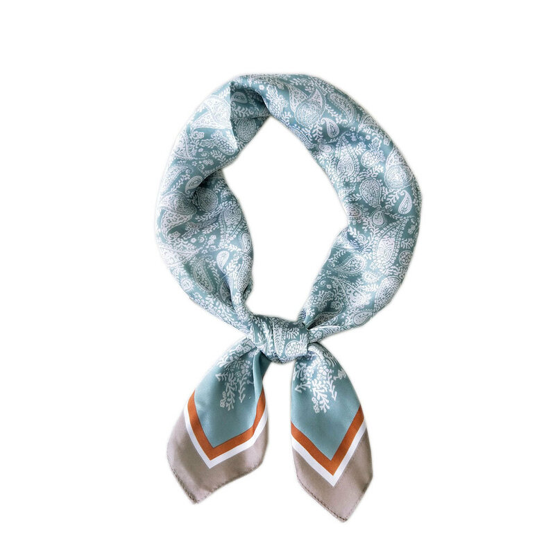 70cm lenço de seda quadrado feminino primavera outono verão coreano pequeno lenço de gravata banda de cabelo