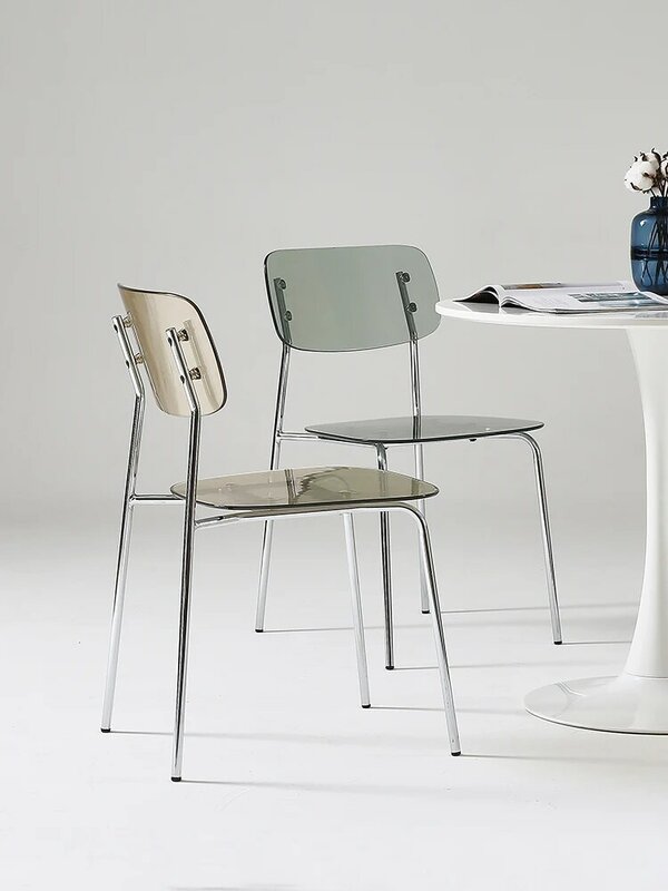 Новый акриловый прозрачный обеденный стул в скандинавском стиле, компактная мебель, стулья для гостиной, барной одежды, высокие стулья для ...