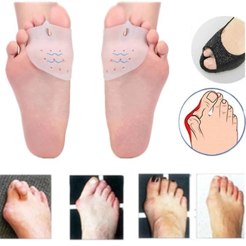 2pieces=1pair Foot Care Bunion Corrector Pain Relief Hammer Bone Big Toe Protector Hallux Valgus Straightener Spreader Pedicure