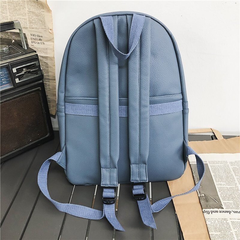 Nova moda mochila portátil mochila de viagem couro do plutônio feminino mochilas estudante faculdade livro sacos escola para adolescentes 2021
