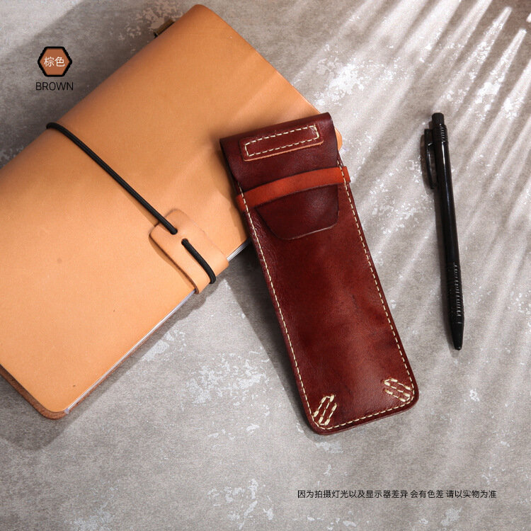 2020 Новый sm2 японский стиль ручной работы кожаный чехол для ручки растительного дубления кожаный верхний слой воловья кожа Карандаш Чехол