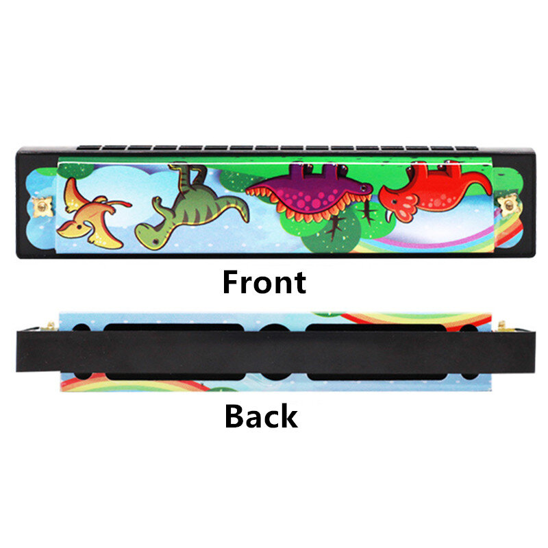 Детский подарок, милая гармошка с 16 отверстиями, музыкальный инструмент с искусственным рисунком, детский ветровой инструмент