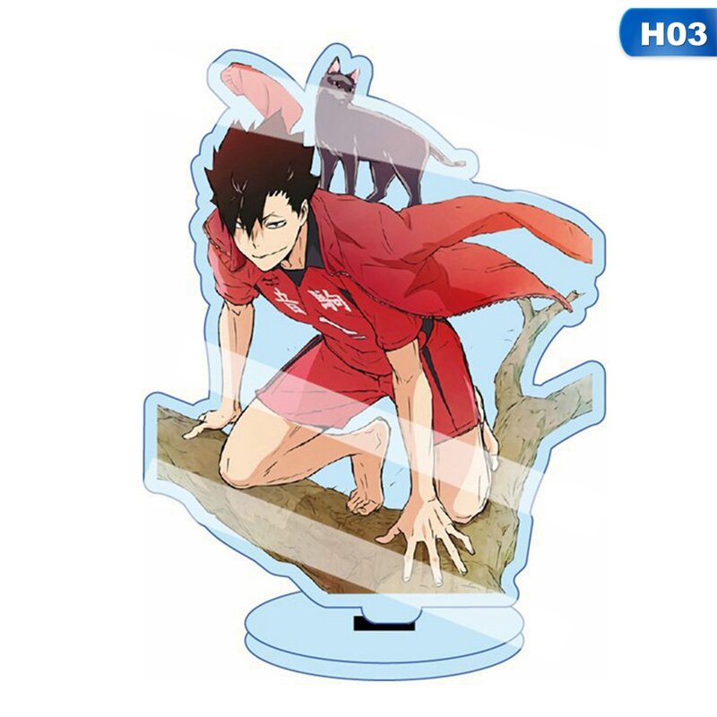 13Cm Anime Haikyuu Cijfers Bureau Plaat Modellen Anime Acryl Stand Model Speelgoed Action Figures