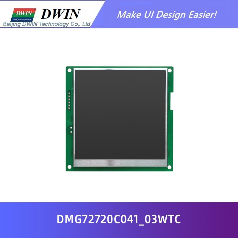 Dwin 4.1 "Ips 720X720 Vierkante Module Incell Capacitieve Touchscreen, Tft Lcd Uart Lcm Hmi Intelligente Display, smart Moudulecontrol