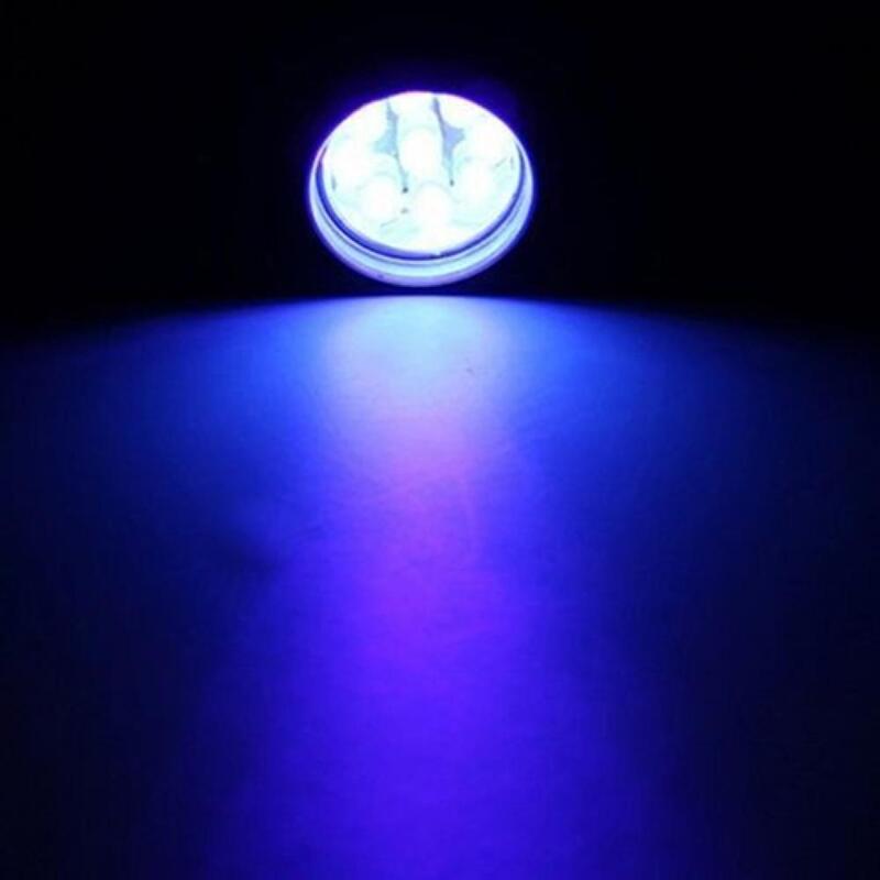 Mini 9 conduziu a luz ultra roxa uv da lanterna com função do zumbido mini detector de luz preto uv