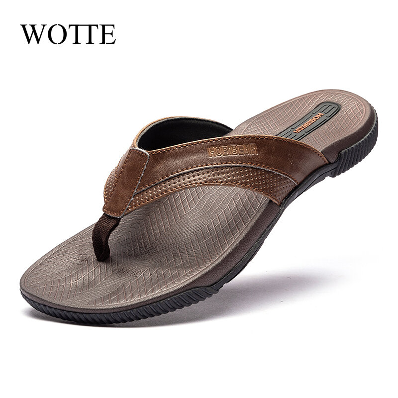 WOTT męskie japonki modne pantofle plażowe casualowe sandały letnie buty męskie pantofle zewnętrzne duże rozmiary 40 ~ 46 zapatos hombre