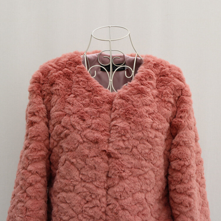 Mais novo mulheres imitação de pele jakcets curto seção inverno outono feminino casacos de pele artificial em torno do pescoço casacos de pele falsa k1567