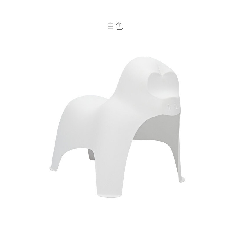 Стул детский пластиковый в скандинавском стиле, стул с мультяшным рисунком животного, креативный утолщенный, короткая обувь для гостиной