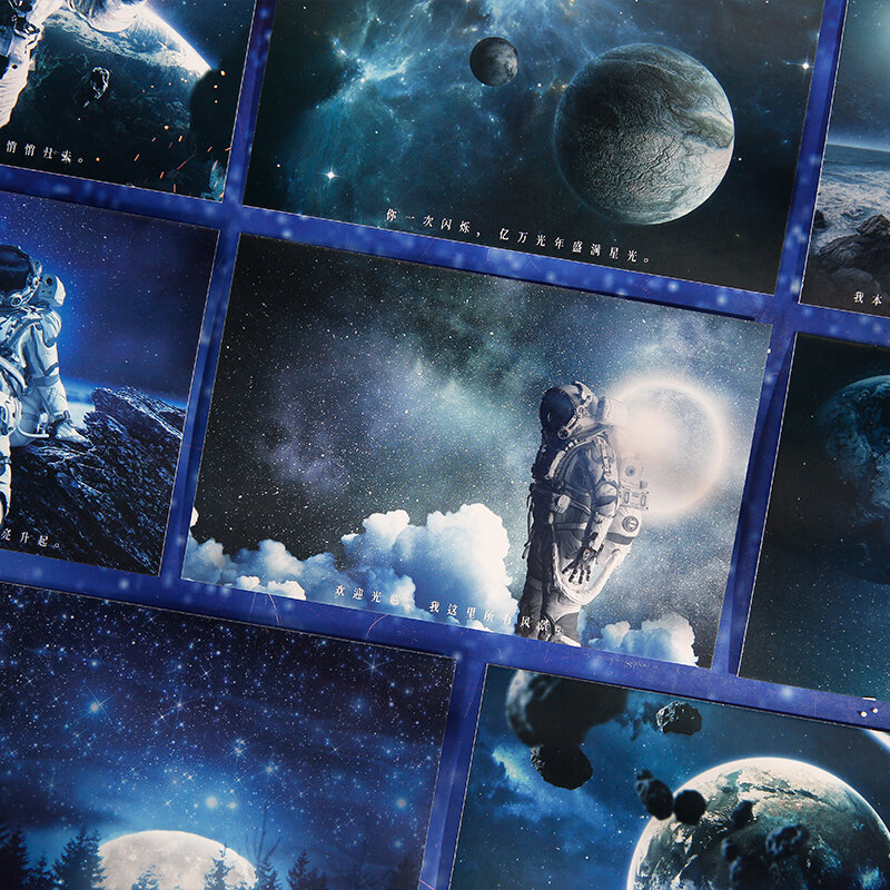 30 pz/scatola moderno astronauta paesaggio cosmico cartolina Vintage stile retrò scrittura creativa auguri cartoline regalo