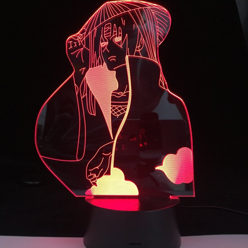 Lámpara 3D con Sensor táctil para decoración de dormitorio, luz LED nocturna colorida con varias figuras de Anime, regalo de cumpleaños para niños, envío directo