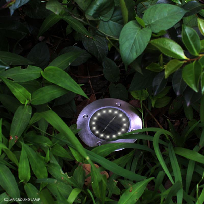 Садовый светильник, светодиодный из нержавеющей стали с солнечной батареей