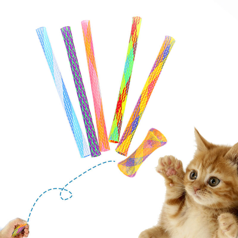 Juguete interactivo en forma de pez para mascotas, no tejido, japonés, pequeño, suministros para mascotas, elástico, tubo de gatito, 3 uds.
