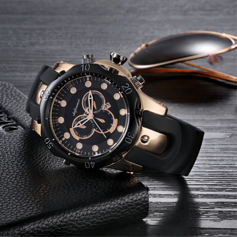 Мужские часы Shifenmei 2020, роскошные Брендовые спортивные кварцевые часы, мужские модные водонепроницаемые мужские часы с силиконовым ремешком...