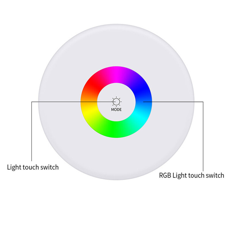 Luz Nocturna LED inteligente con Control táctil, atenuador de inducción recargable, lámpara portátil de mesita de noche regulable, cambio de Color RGB