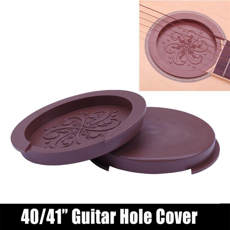 Silicone acústico guitarra soundhole capa tampão de som fraco plug guitarra acessório silicone controlador de som sombra tampa tampa superior
