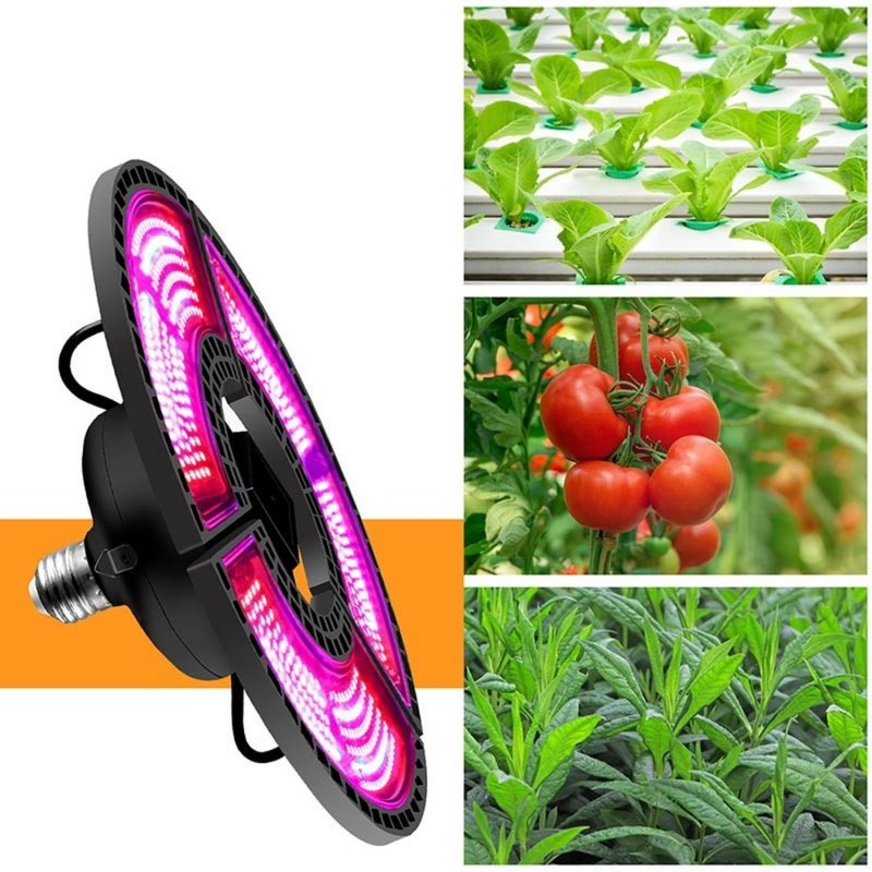 Светодиодная лампа полного спектра для выращивания растений, Складная Водонепроницаемая лампа для выращивания растений с рассеиванием те...