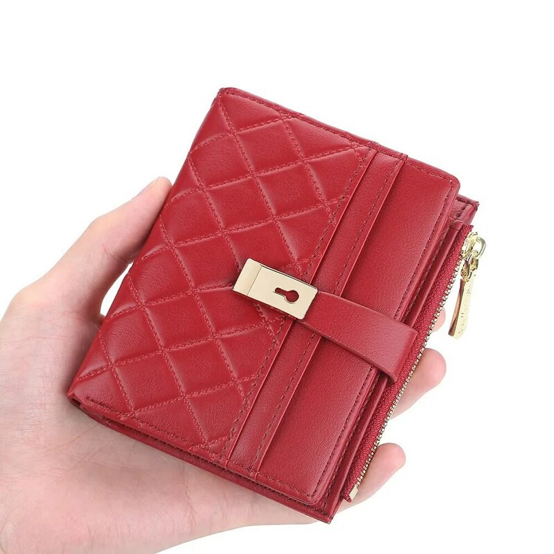 Koreanischen Stil Kurzen Mini Frauen Brieftasche Leder Luxus Designer Weibliche Geldbörse Zipper Karte Halter Frauen Für Geldbörsen 2021 Neue Mode