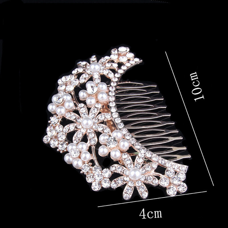 MOLANS – peignes à cheveux en alliage de perles pour femmes, accessoires de coiffure élégants pour coiffure, couronne de mariée, bal de promo