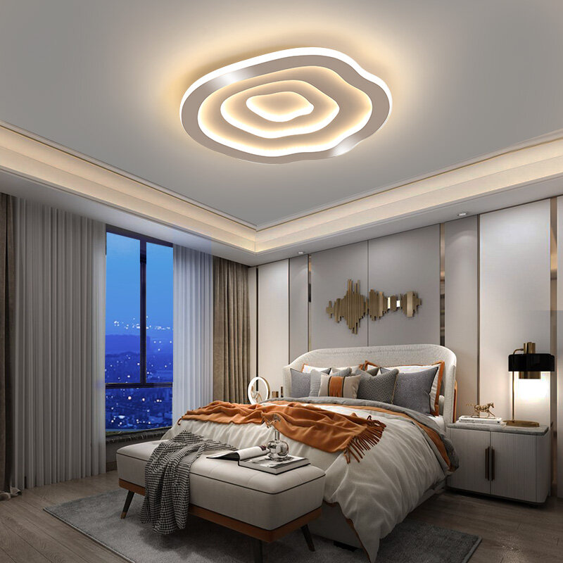 Plafonnier LED proche du plafond, éclairage d'intérieur moderne semblable à un motif d'eau, idéal pour une chambre à coucher, un Restaurant ou une cuisine
