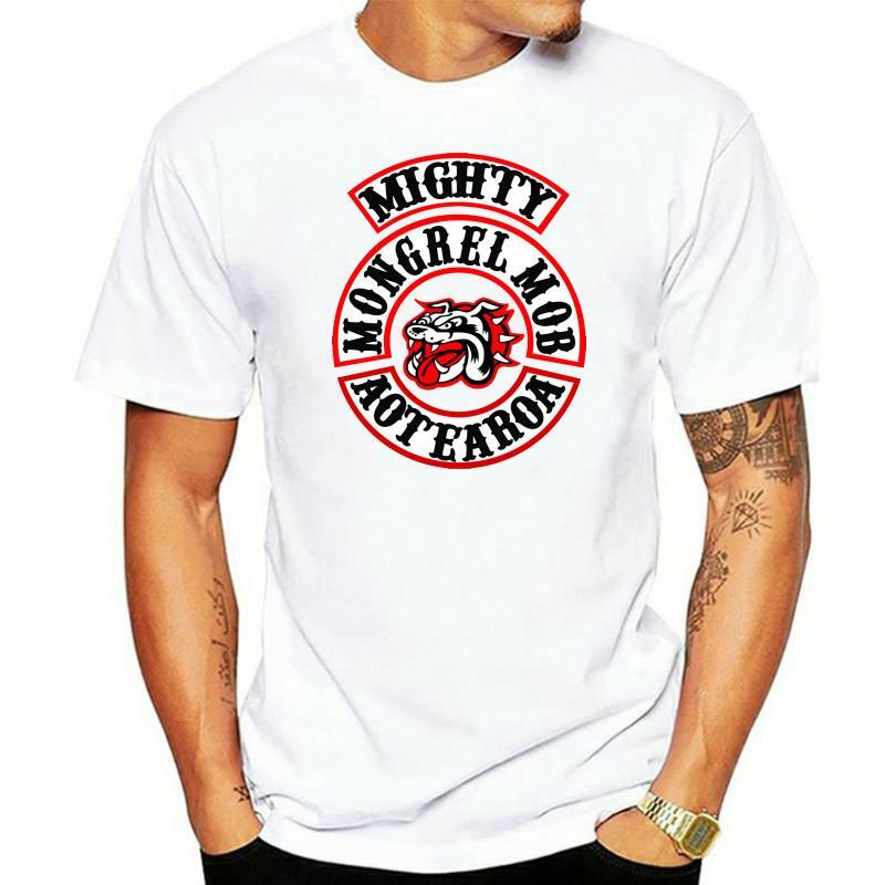 Повседневные футболки Mongrel Mob MC, графические мужские топы с круглым вырезом, черный Размер