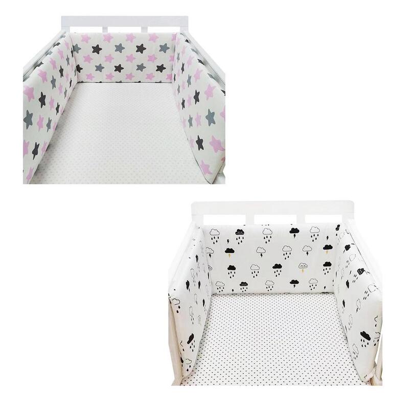 Collapsible Star Design Baby Bed Bumper Cotton One-piece Baby Crib Protection Pad Cot Bumpers In Crib For Newborns