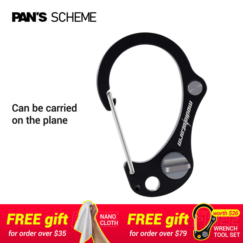 PAN'S SCHEME  × IFOOTAGE Multifunctional Hanging Buckle Tool Big Load Capacity Carried On the Plane Durable Compact Lightweight