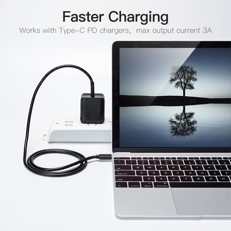 Cable de carga USB tipo C para teléfono móvil, Cable de carga rápida de 87W, 5A, PD, para MacBook, iPad Pro