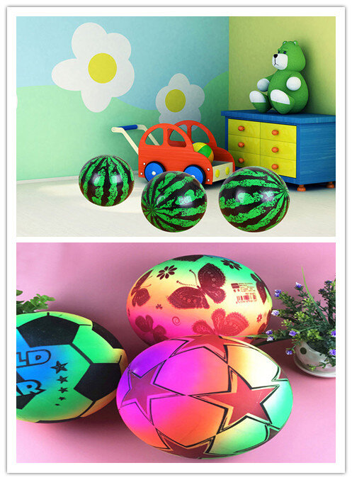Надувной мяч, имитация арбуза, резиновый мяч, пляжные мягкие уличные игрушки и пляжный волейбол, надувной Радужный мяч из ПВХ