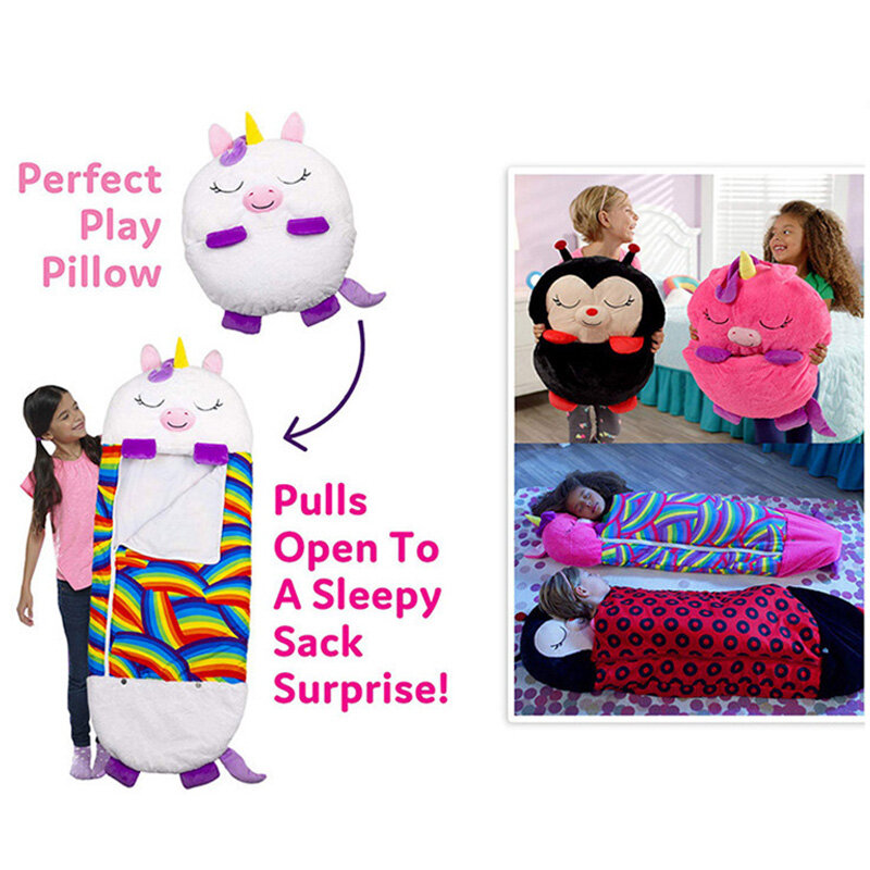 Sac de couchage pour bébé, sac de couchage pour enfants, Camping voyage, dessin animé, pyjama une pièce, sac de couchage, oreiller, couverture