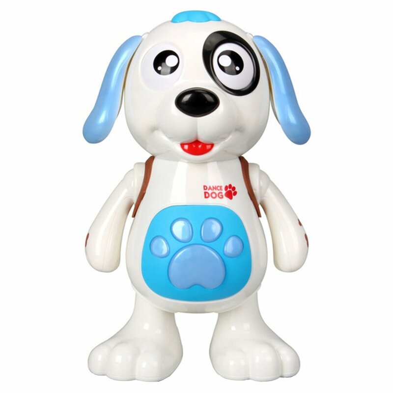 Электрическая музыкальсветильник ящаяся танцевальная гуляющая игрушка-робот для собак без батарейки интересная игрушка с бионическими фу...