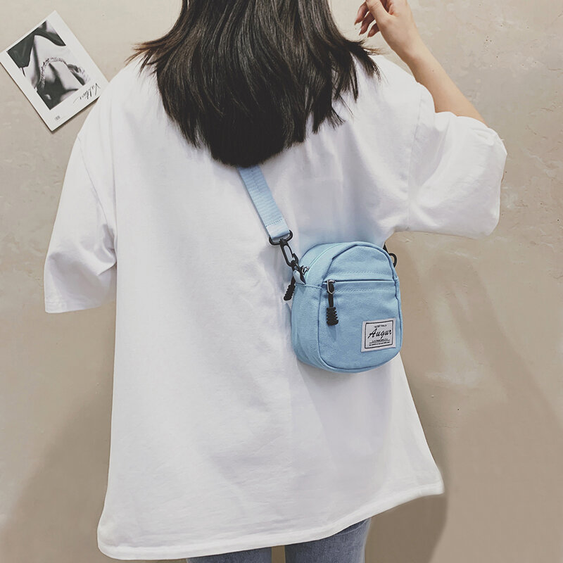 Women's Bag Fashion Women Canvas Patchwork Crossbody Shoulder Messenger Bag Casual Ladies Mini Handbags Purse Phone Bags