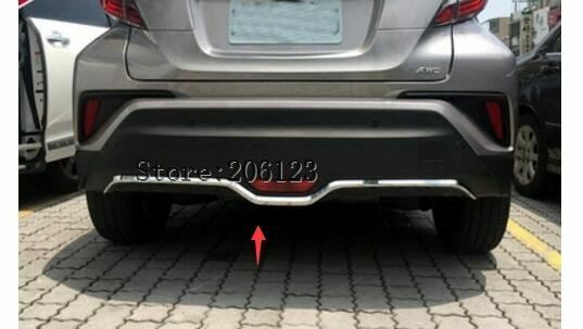 1PCS ABS Chrome Front Bumper Trim Cover Molding FOR Toyota C-HR CHR C HR 2016 2017 2018 Car Accessories Styling with logo