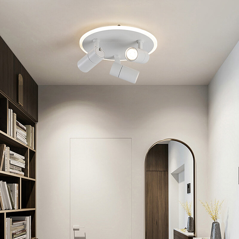 Современный светодиодный потолочный светильник, креативная простая черная/белая лампа для коридора, туалетной комнаты, балкона, крыльца, маленькая лампа для гостиной, спальни