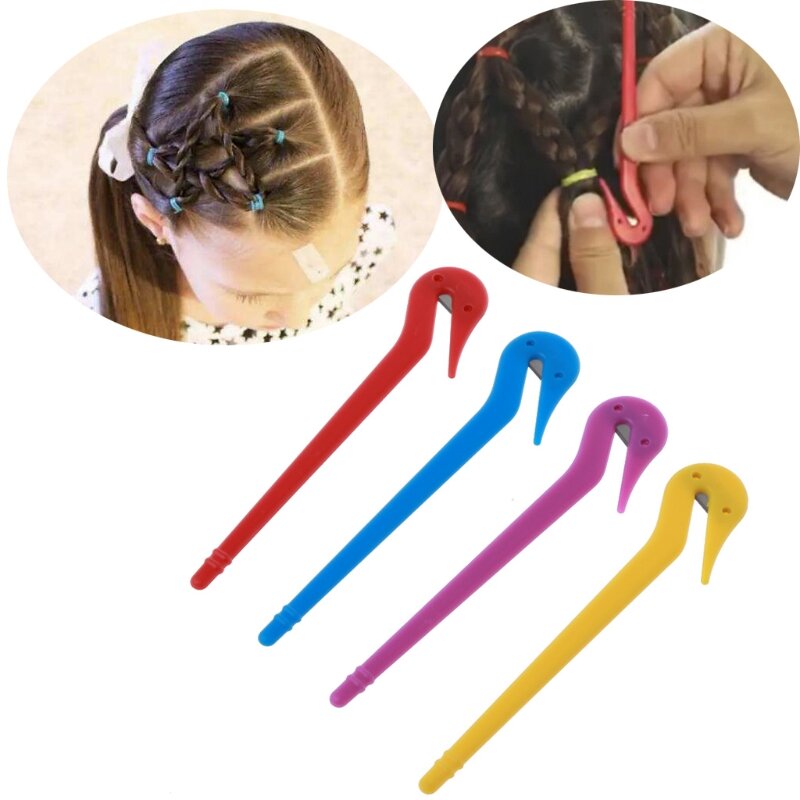 4Pcs Elastic Hair Bands Remover Pony Picks Cutting Hair Ties Ponytail Removers