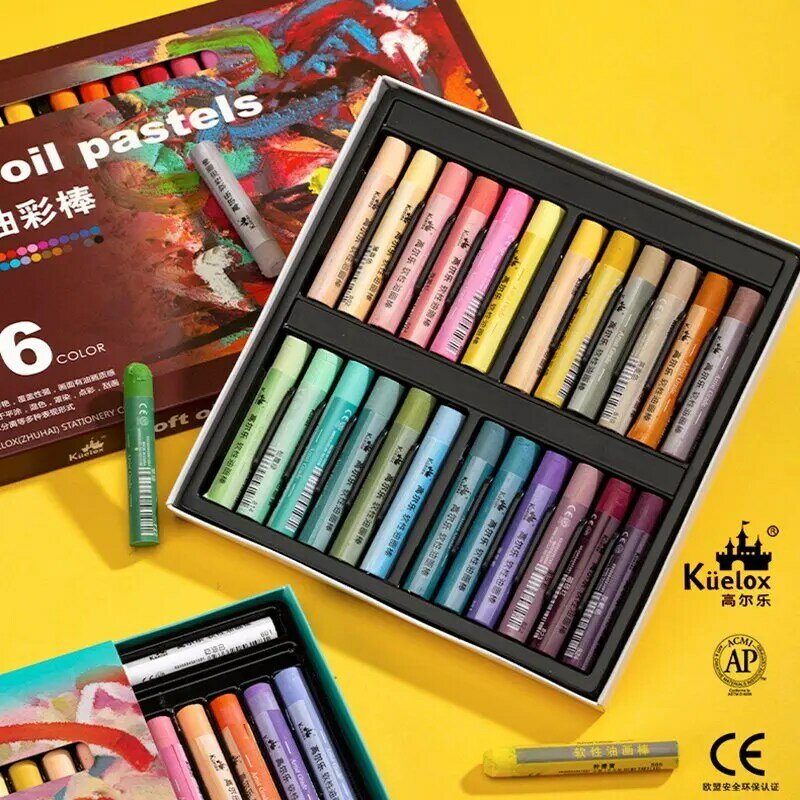 Kuelox miękki olej pastelowy Macaron/Morandi/skóra/czarny kolor malowanie artystyczne pióro do rysowania dla Graffiti olej pastelowy zestaw do malowania