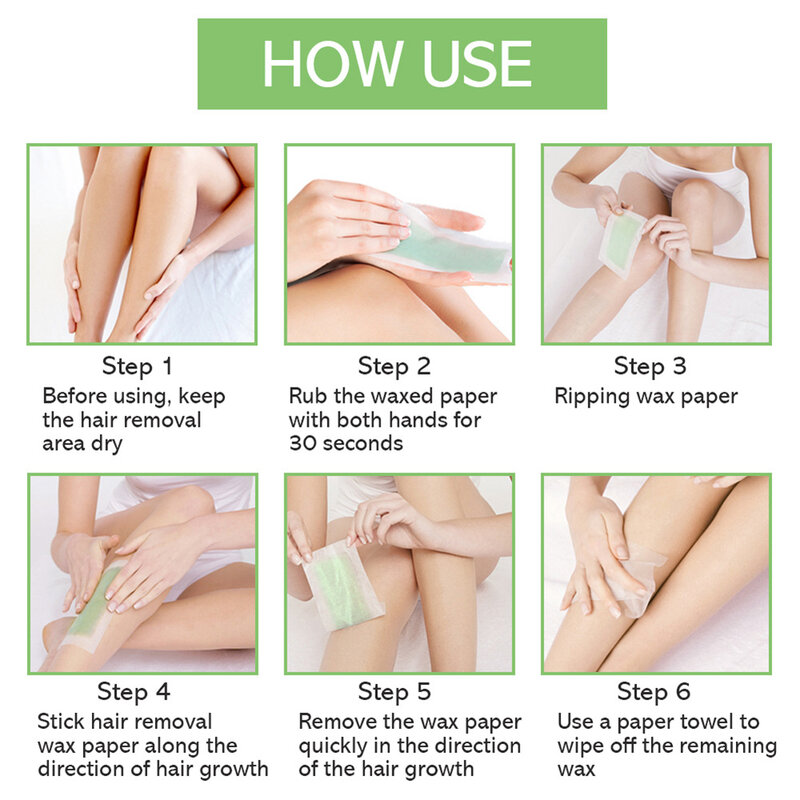40pcs Professional Hair Removal Wax Strips Roll Underarm Wax Strip Paper Beauty Tool Leg Body Facial Hair Women Men