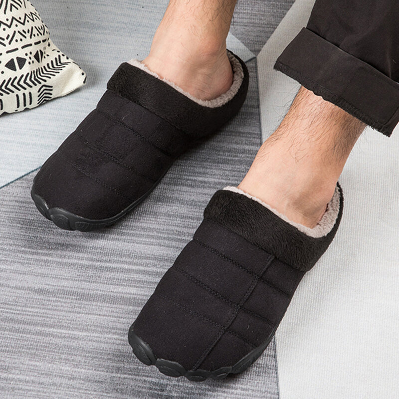 男性用の柔らかくて暖かい冬の靴,屋内用の滑り止めの綿のスリッパ,高品質の暖かいフリーススリッパ,大きいサイズ50